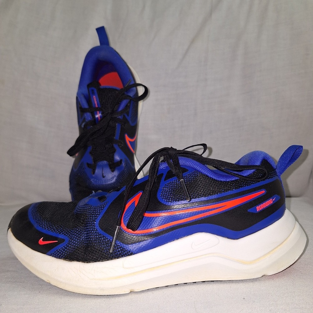 Nike Cosmic Runner Sneakers‎ 5Y Lace-Up Running Black/Hyper Royal/Bright Crimson